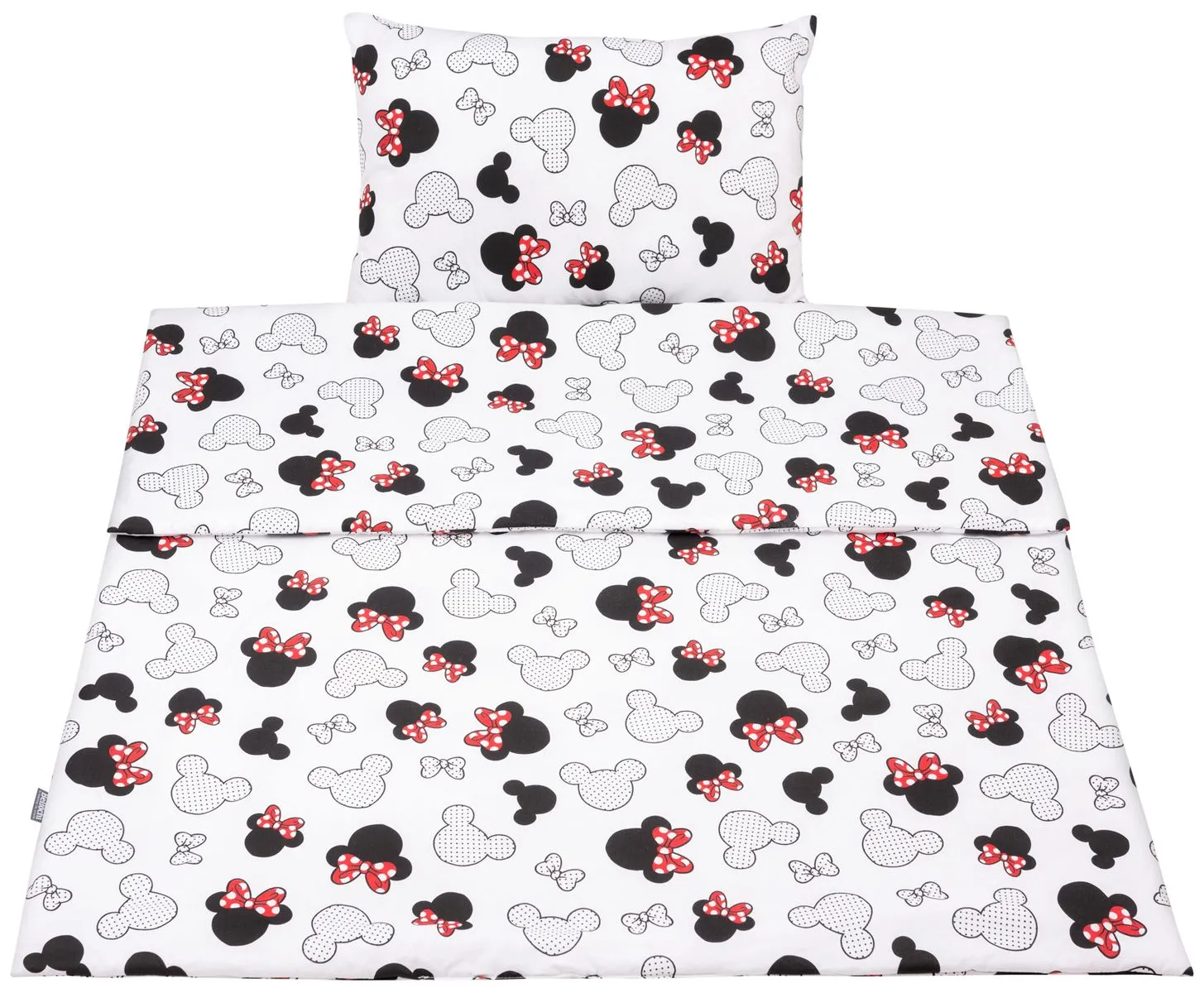 Pamut kisgyermek ágynemű 2 db-os szett töltettel, gyermek ágytakaró 135×100 cm és párna 60×40 cm, little mouse