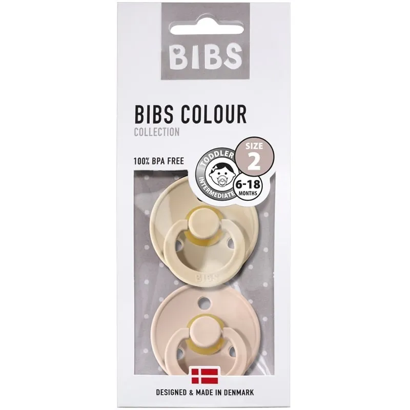 BIBS Szín 2-csomag Méret 2-M cumi 6m+ (Hevea gumi) Blush & Vanilla