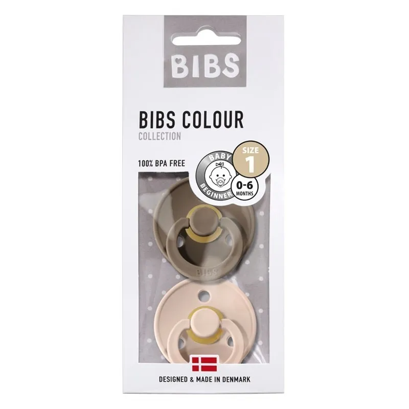 BIBS Szín 2-csomag Méret 2-M Cumisüveg 6m+ (Hevea gumi) Blush & Dark Oak