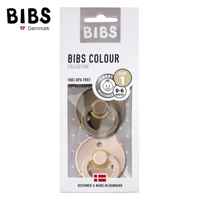 BIBS Szín 2-csomag Méret 2-M Cumisüveg 6m+ (Hevea gumi) Blush & Dark Oak