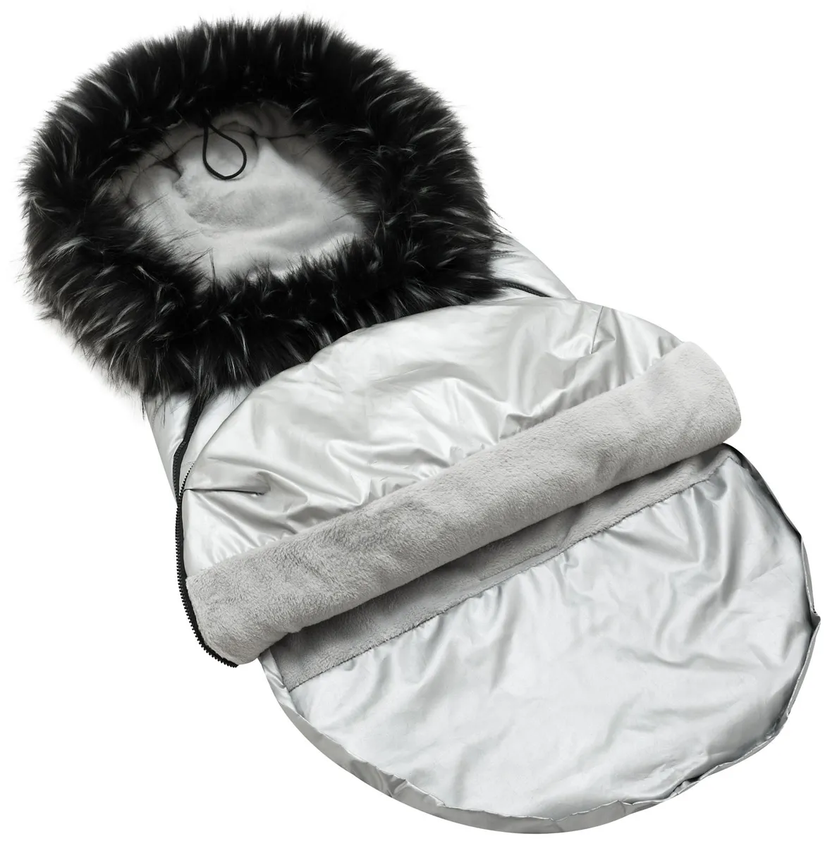 Téli baba hálózsák 0-24m babakocsihoz, hordozóhoz vagy szánkóhoz WINTR x-ezüst